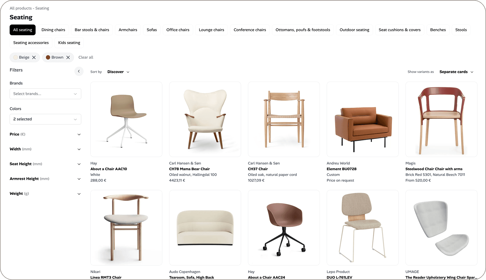 Product catalog